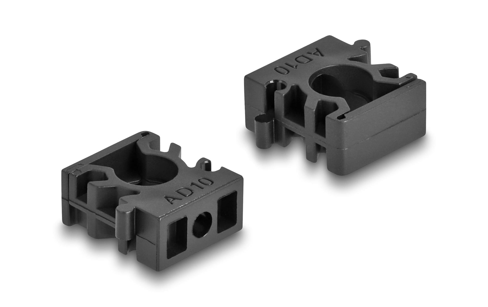 DeLOCK Kabelhalter mit Verschlussclip, Ø 10 mm, 8er-Pack – schwarz
