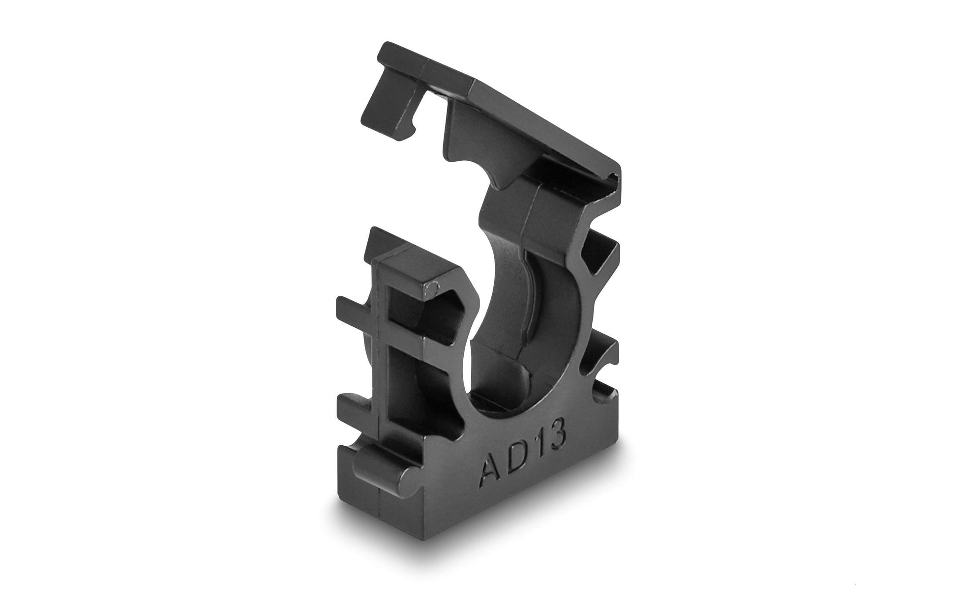 DeLOCK Kabelhalter mit Verschlussclip, Ø 13 mm, 8er-Pack – schwarz
