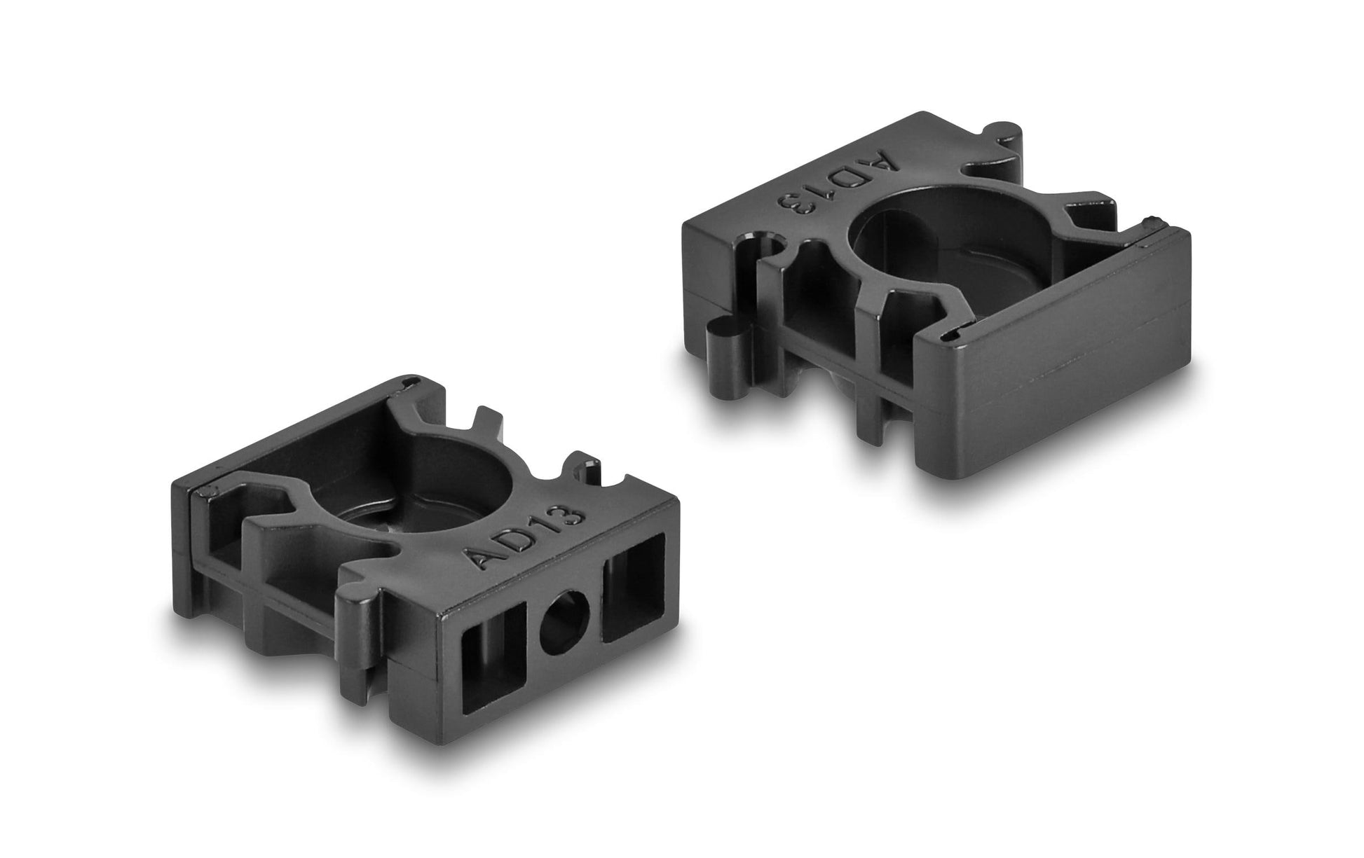 DeLOCK Kabelhalter mit Verschlussclip, Ø 13 mm, 8er-Pack – schwarz
