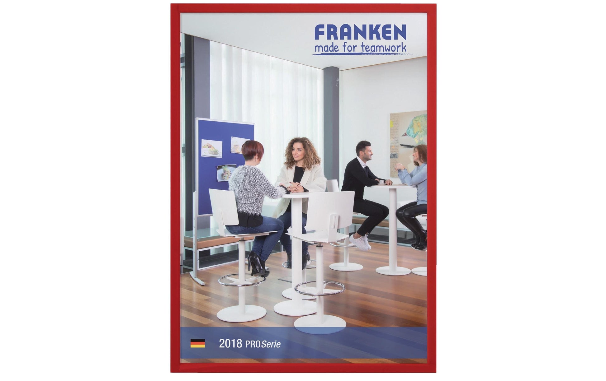 Franken Dokumentenhalter Frame It – für A3 – selbstklebend – blau – 1 Stk.
