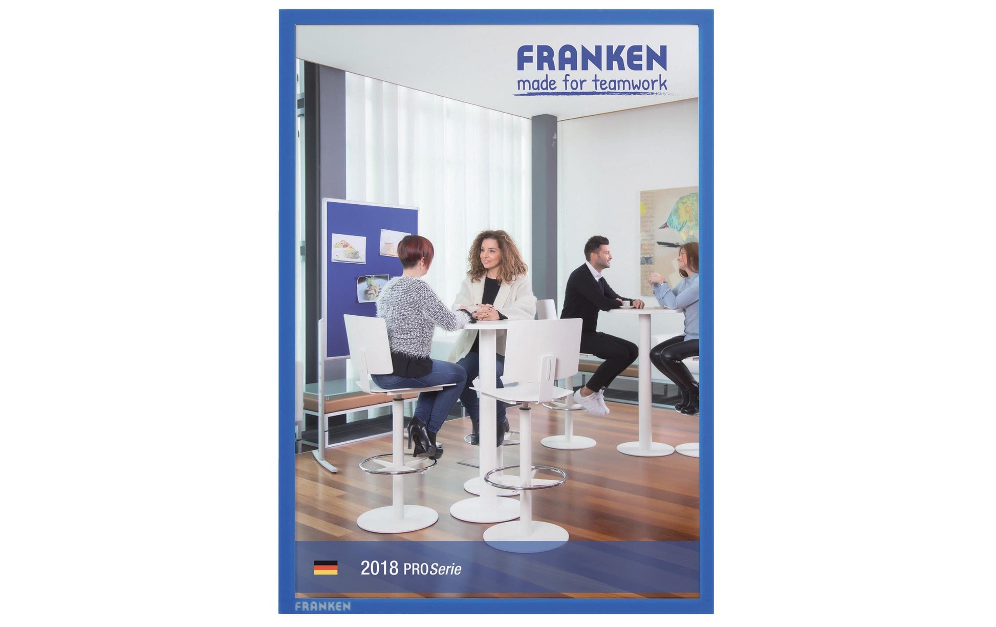 Franken Dokumentenhalter Frame It – für A3 – selbstklebend – blau – 1 Stk.
