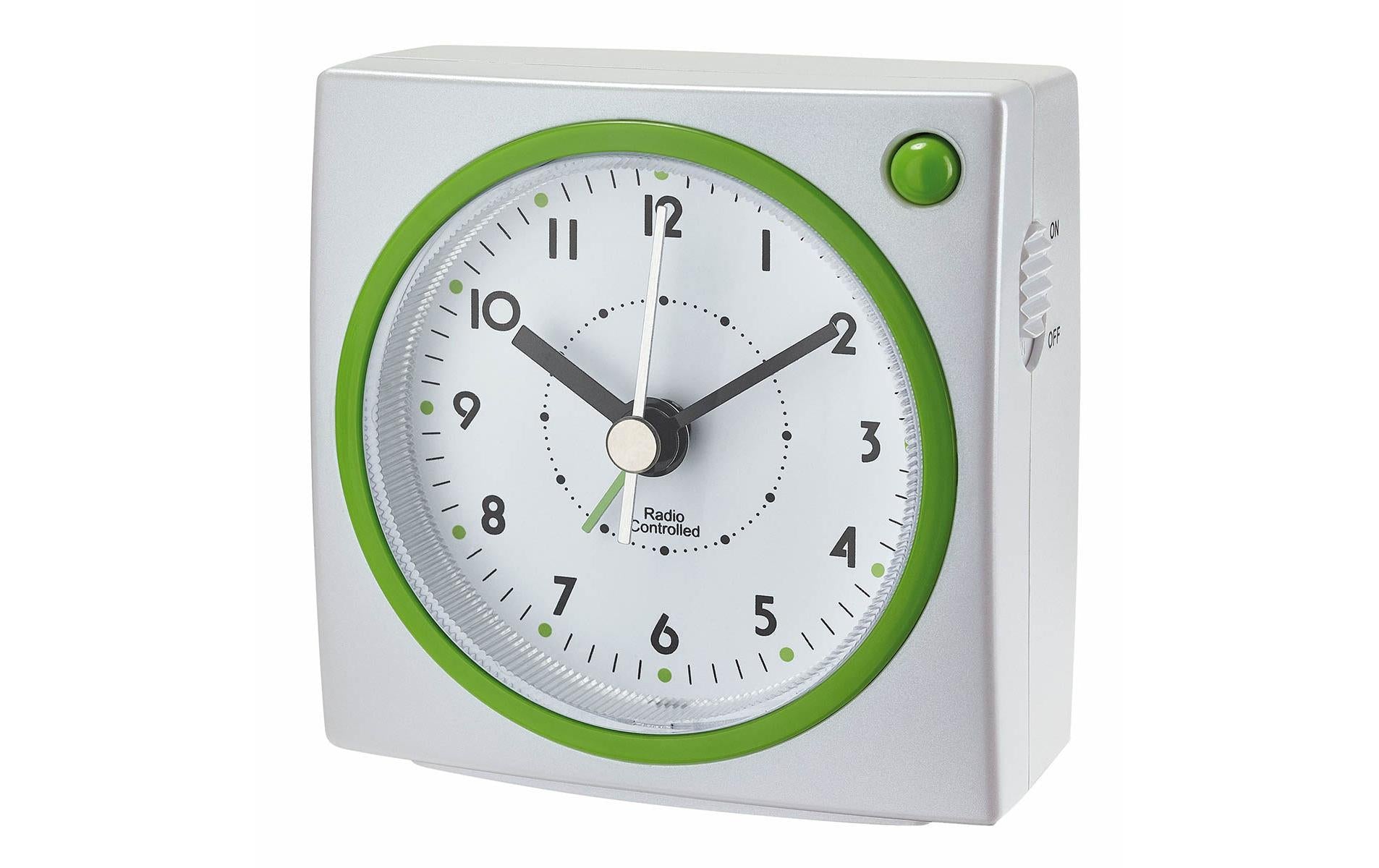 TFA-Dostmann TFA Dostmann Wecker – Analog, Funk, Schlummerfunktion, Hintergrundbeleuchtung, 7,7 × 7,8 × 4,3 cm, Weiss, Kunststoff