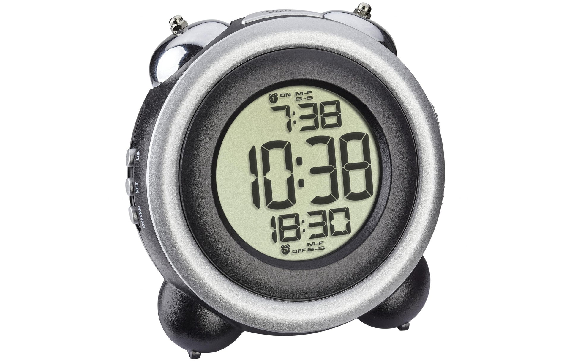 TFA-Dostmann TFA Dostmann Digitalwecker – Snooze, Ø 10,8 cm, schwarz/silber