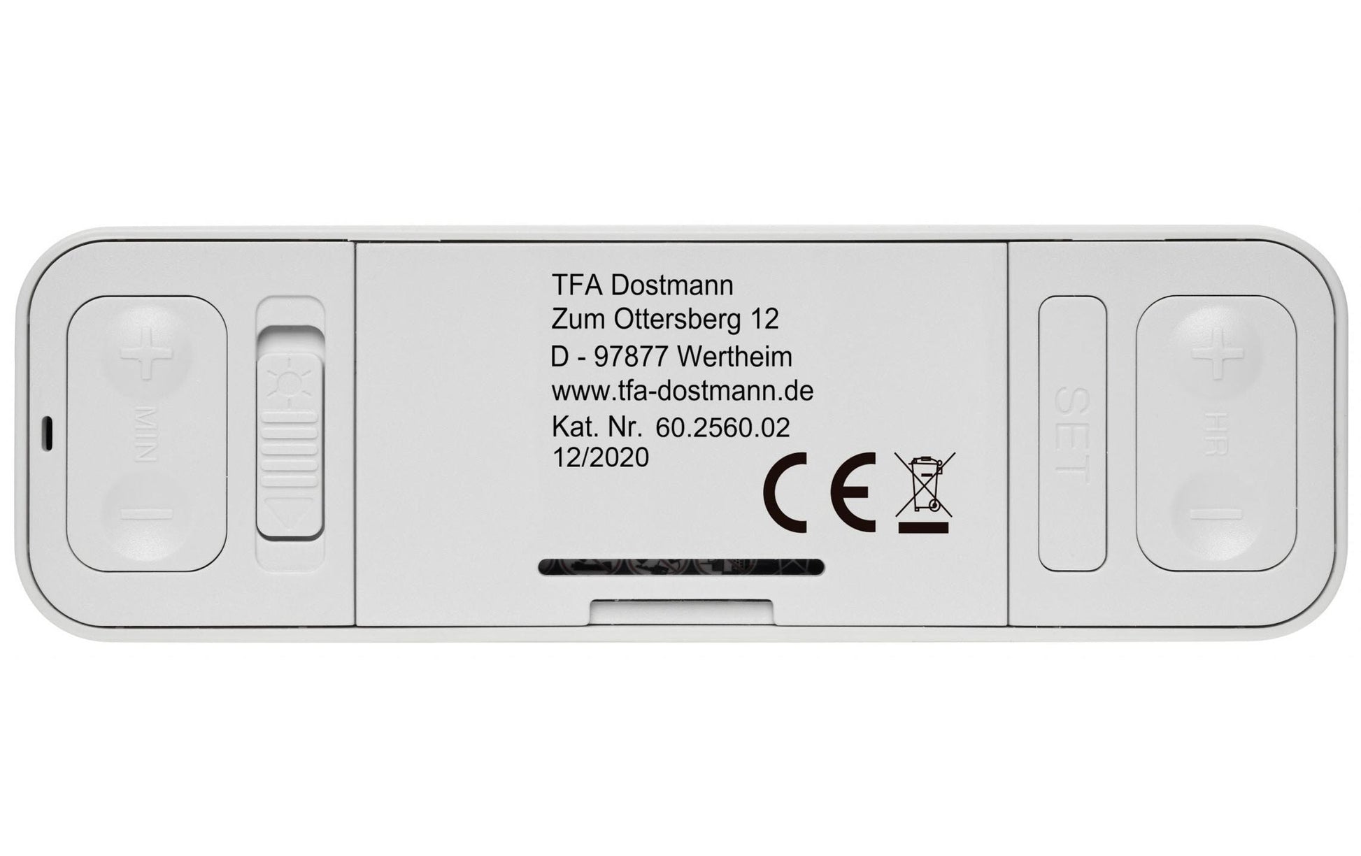 TFA-Dostmann TFA Dostmann TWIST Digitalwecker – Funk, Snooze, 11,7 × 3,7 × 7,1 cm, weiss