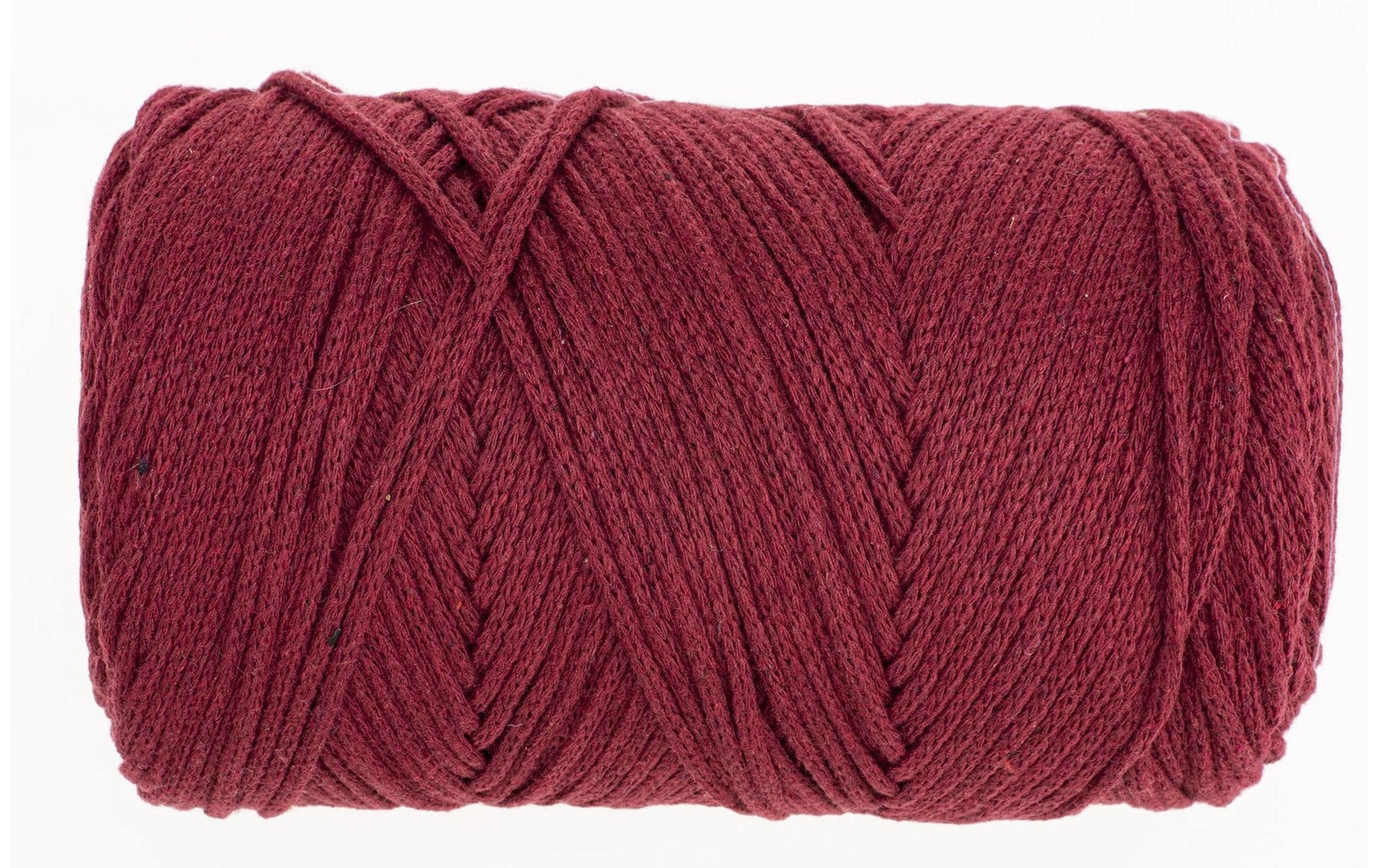 GLOREX Baumwoll-Makramee-Kordel Bordeaux – 2 mm, 250 g, 225 m, 80% Baumwolle/20% Polyester