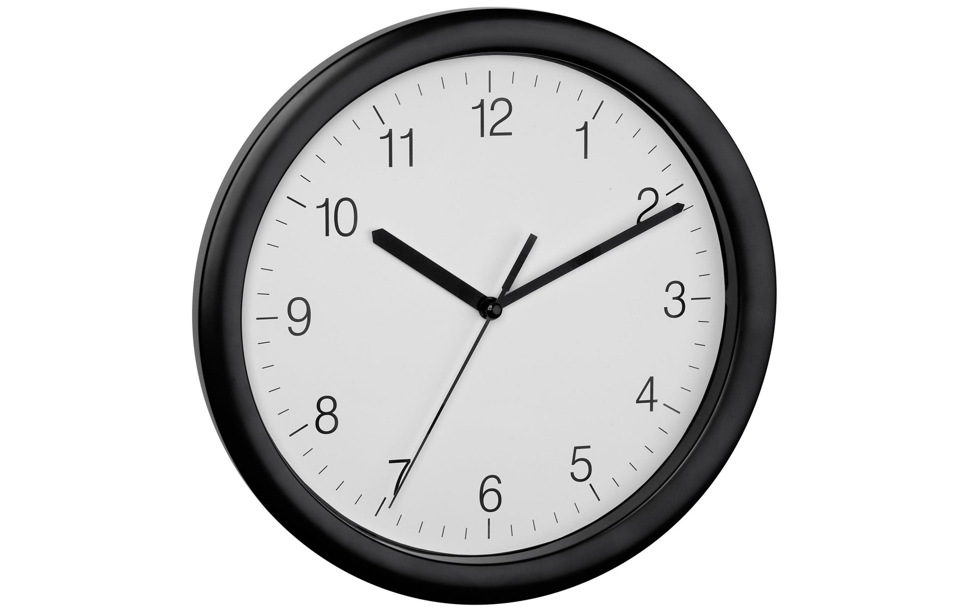 TFA-Dostmann TFA Dostmann Wanduhr – Analog, lautlos, Ø 25,4 cm, schwarz, Kunststoff