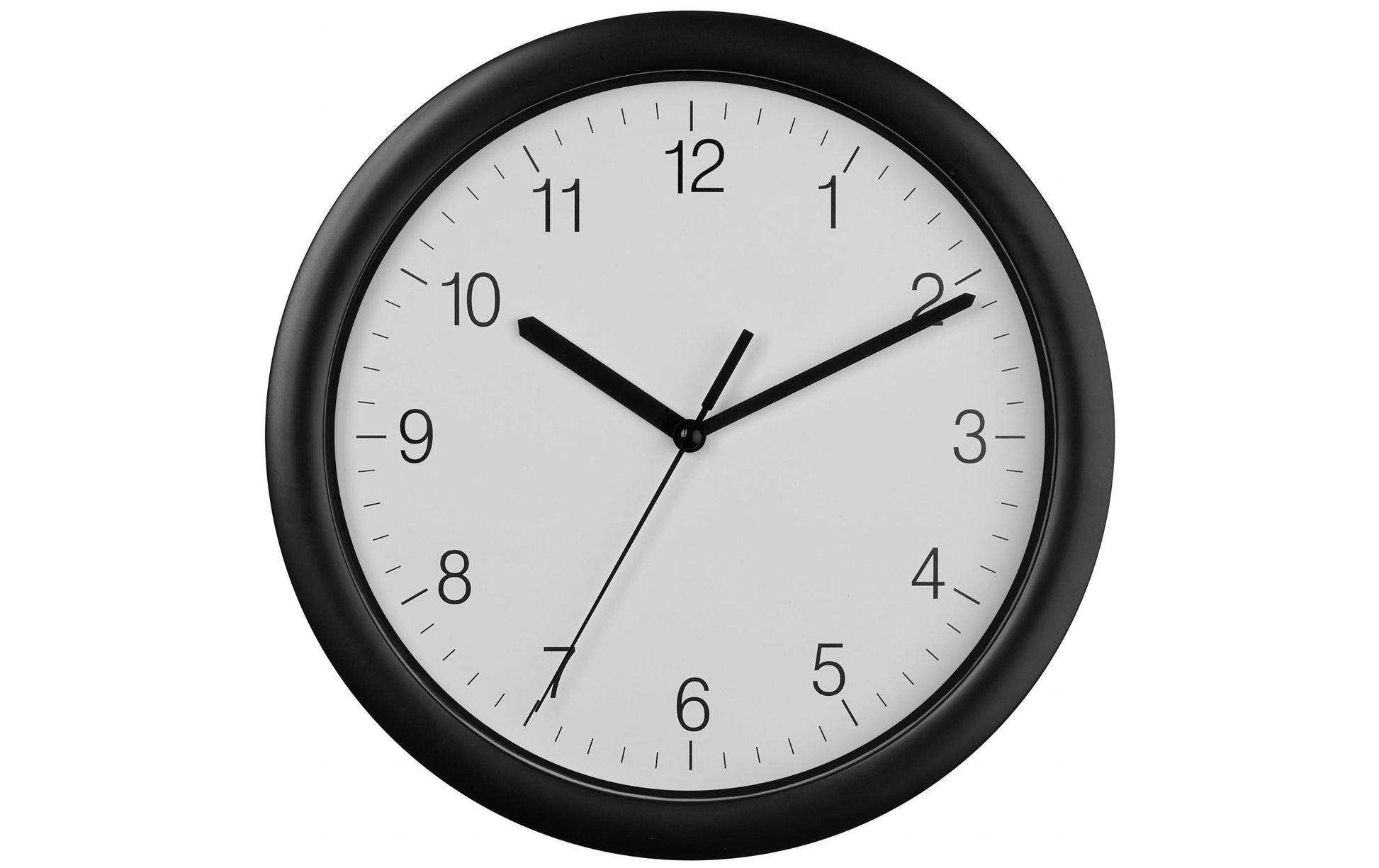 TFA-Dostmann TFA Dostmann Wanduhr – Analog, lautlos, Ø 25,4 cm, schwarz, Kunststoff