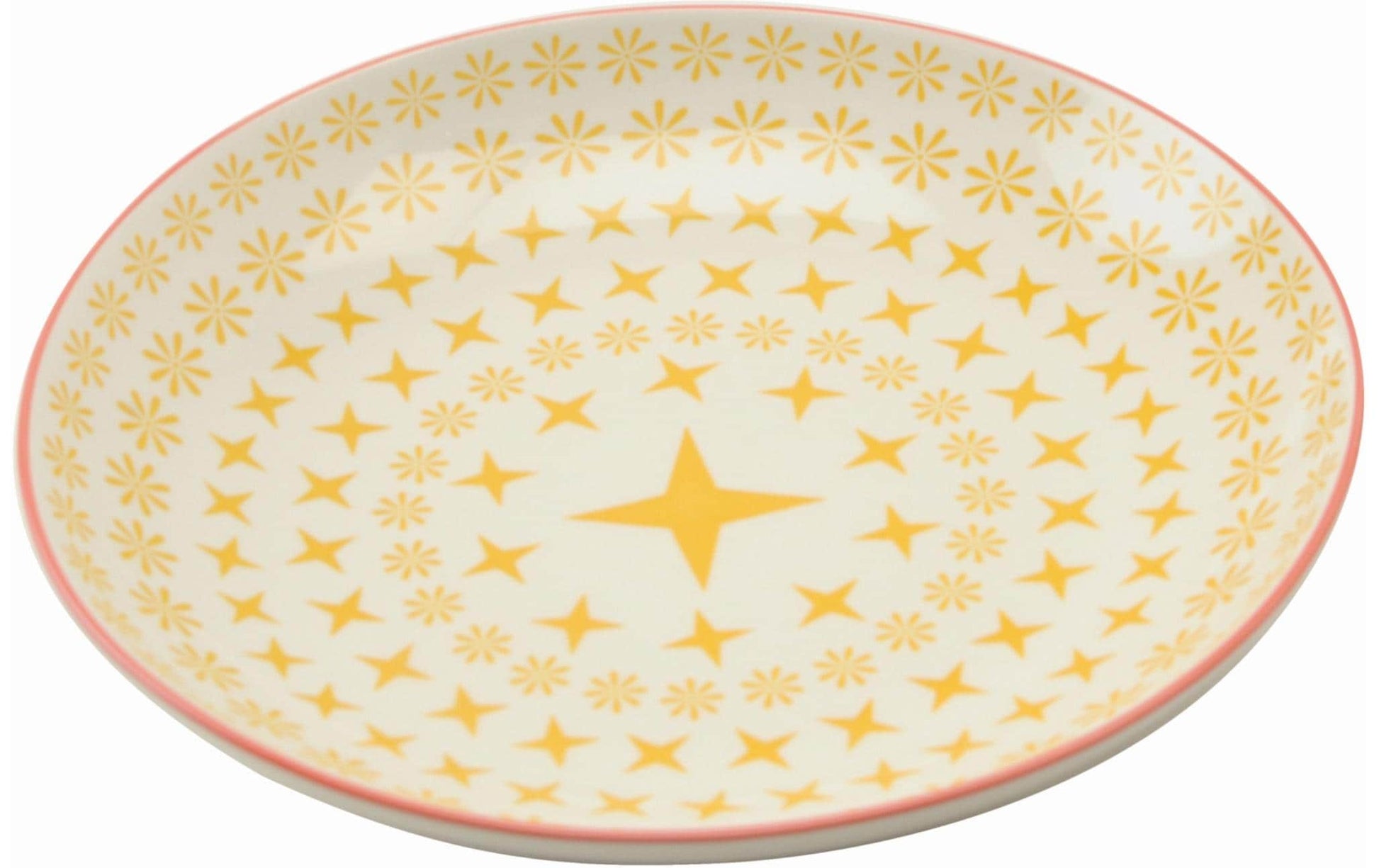 Haynan Suppen- & Pastateller – Ø 25 cm, H 5 cm, Porzellan, Gelb, spülmaschinenfest, mikrowellengeeignet