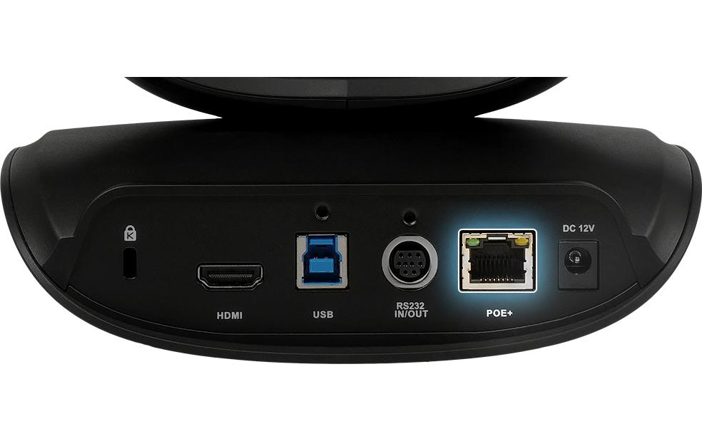 AVer CAM550 – PTZ-Kamera, 4K, 12× optischer Zoom, Dual-Kamera, PoE, HDMI/USB/IP, schwarz