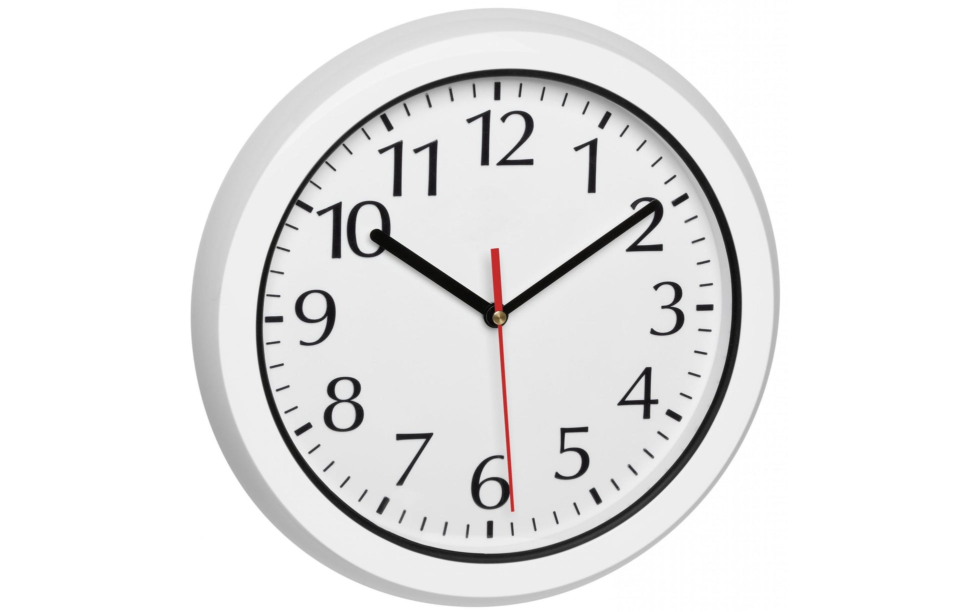 TFA-Dostmann TFA Dostmann Wanduhr – Funk, analog, Ø 30,5 cm, weiss, Kunststoff/Glas