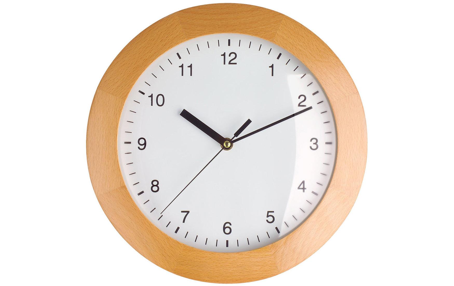 TFA-Dostmann TFA Dostmann Wanduhr – Funk, analog, Ø 31 cm, Braun, Holz/Glas