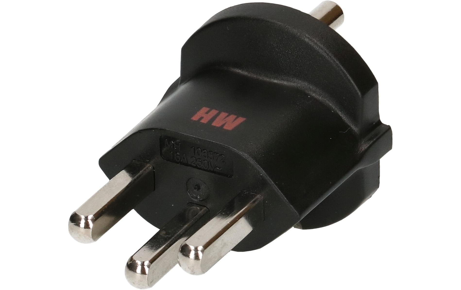 Max Hauri AG Max Hauri Adapterkabel, T23 zu Schuko (Typ F), 16 A 230 V, 3-polig (geerdet), 45×45×60 mm – schwarz
