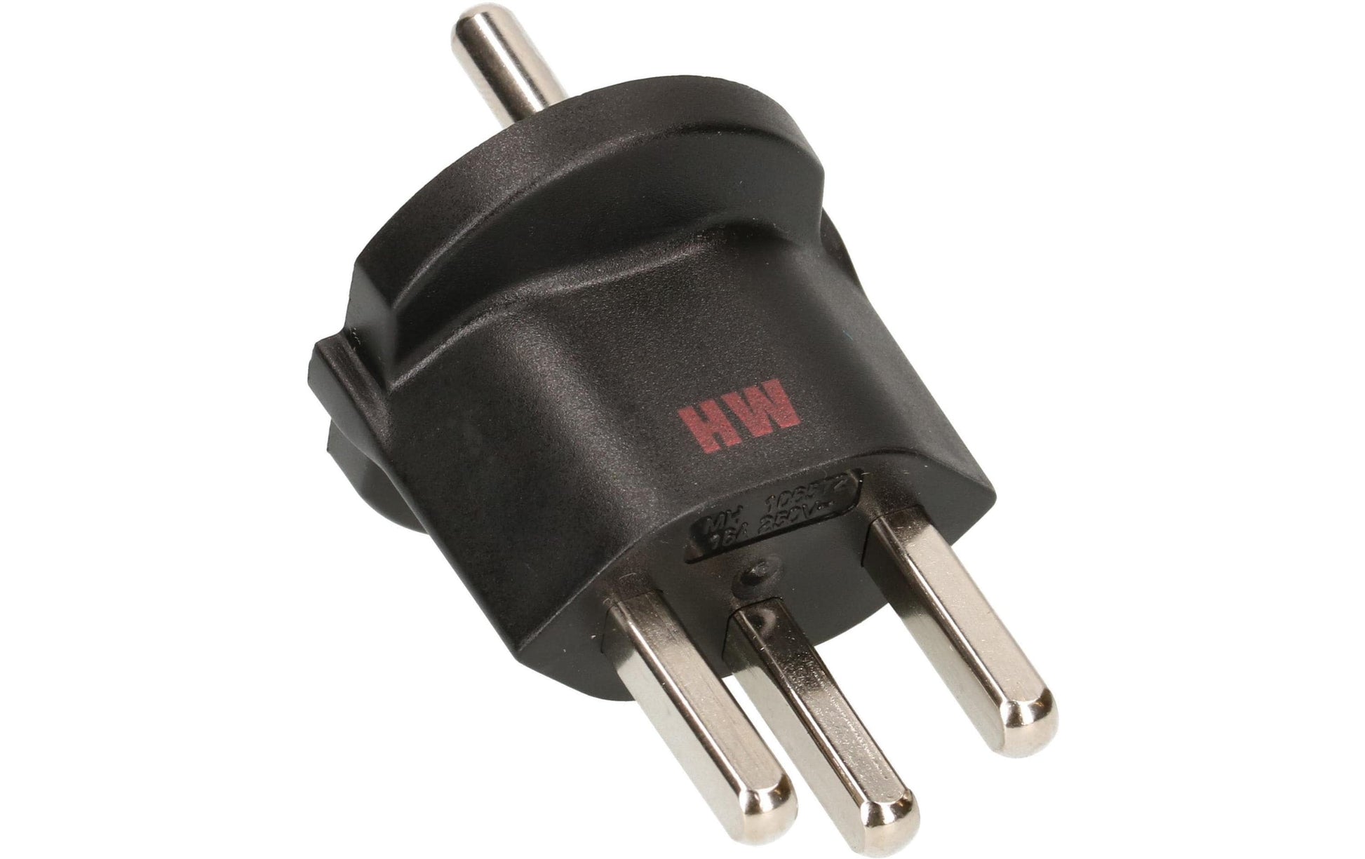 Max Hauri AG Max Hauri Adapterkabel, T23 zu Schuko (Typ F), 16 A 230 V, 3-polig (geerdet), 45×45×60 mm – schwarz