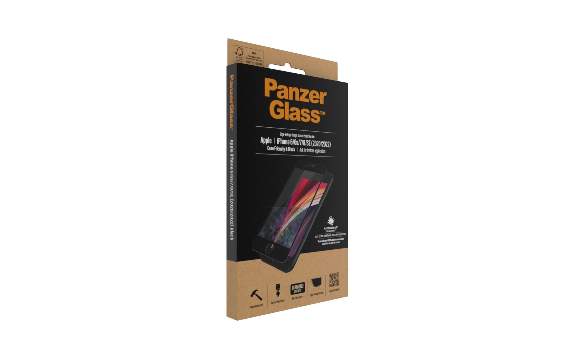 PanzerGlass Displayschutzglas – für Apple iPhone 6/6s/7 (und andere) – Hartglas, Transparent – 1er-Pack