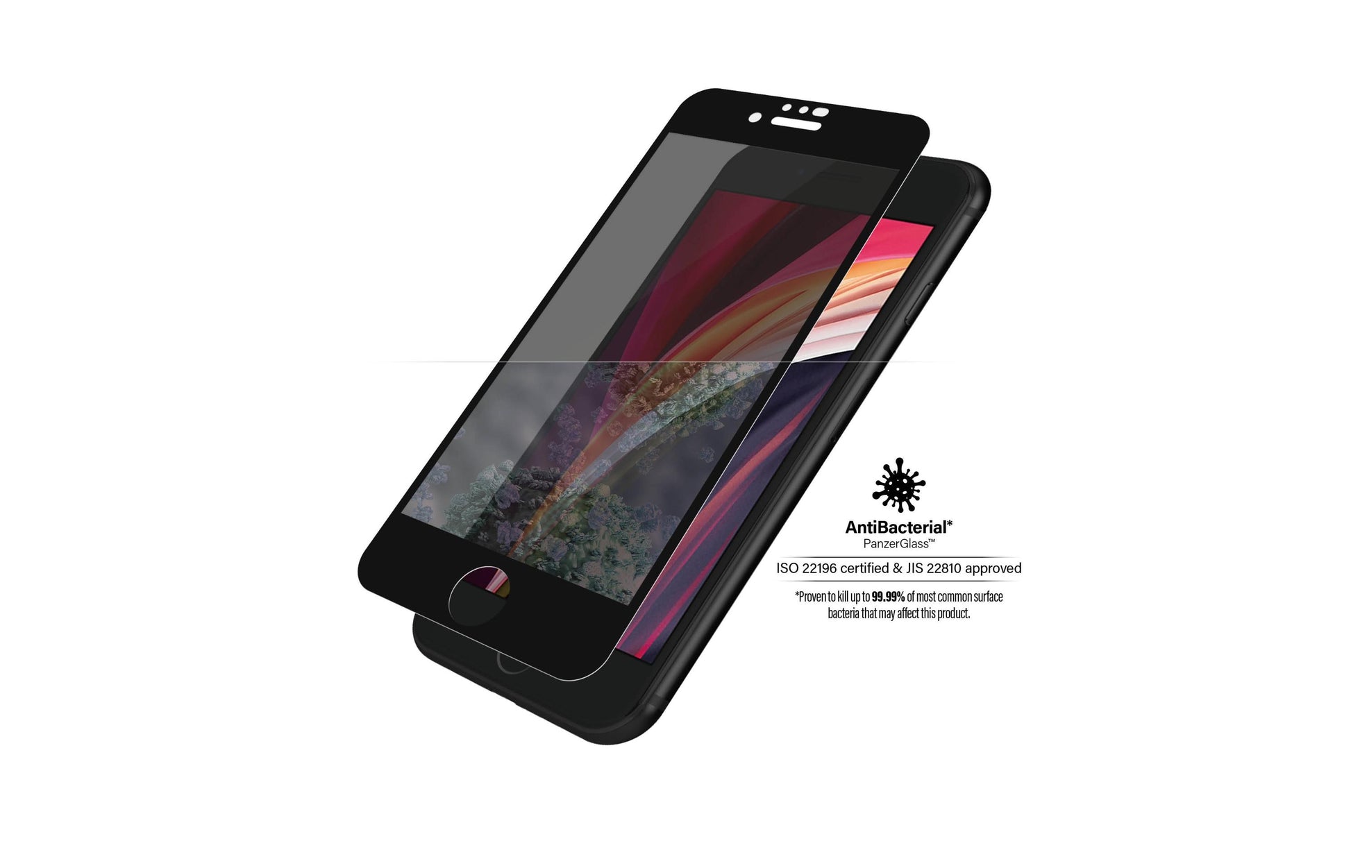 PanzerGlass Privacy-Filter (Panzerglas), Edge-to-Edge – für iPhone 6/6s/7 und andere