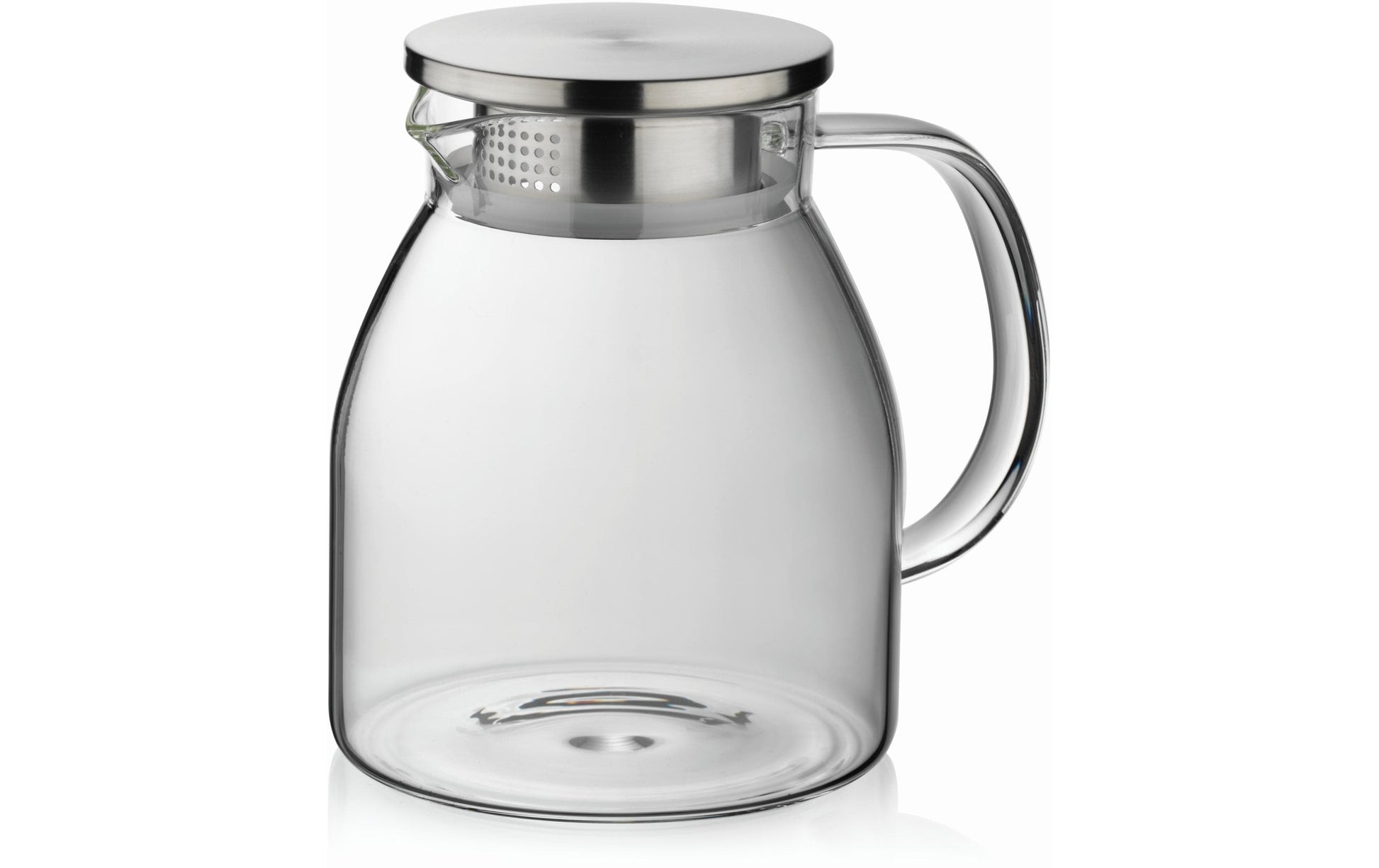 Kela Karaffe Luna – 1,2 l, Ø 12 cm, Borosilikatglas, transparent, mit Deckel, spülmaschinenfest