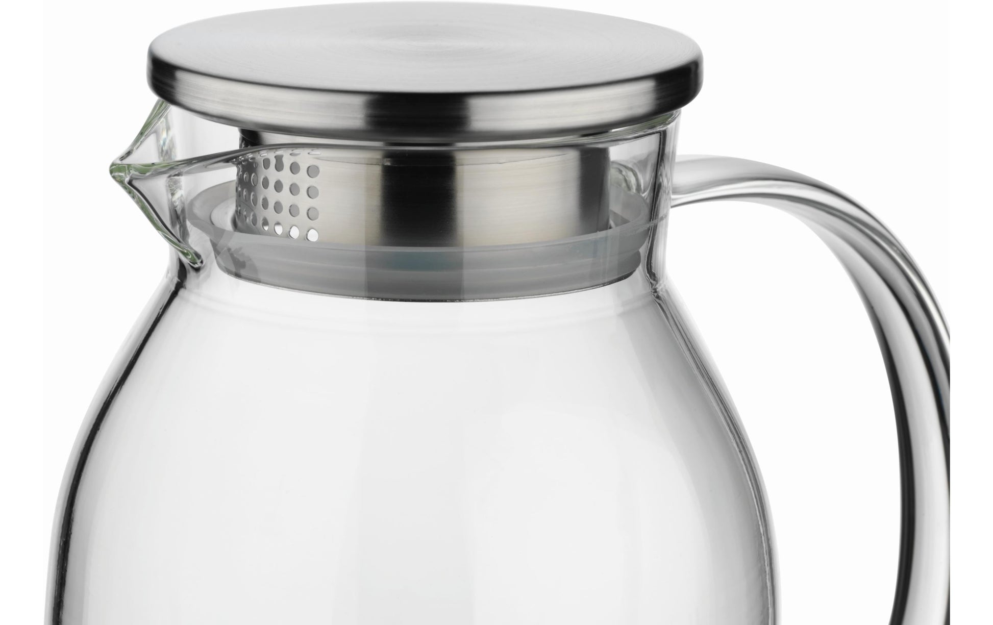 Kela Karaffe Luna – 1,2 l, Ø 12 cm, Borosilikatglas, transparent, mit Deckel, spülmaschinenfest