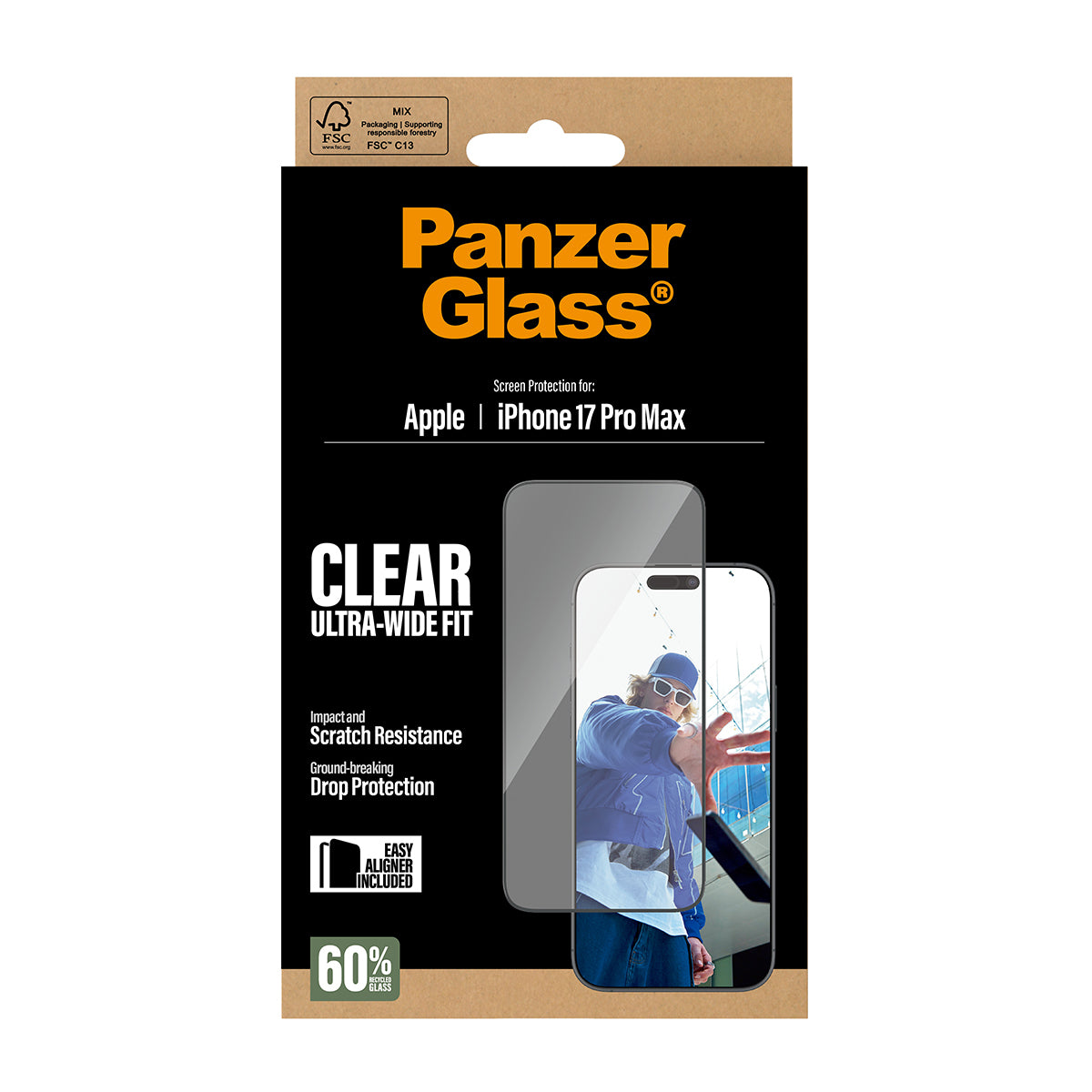 PanzerGlass Displayschutzfolie – für Apple iPhone 17 Pro Max