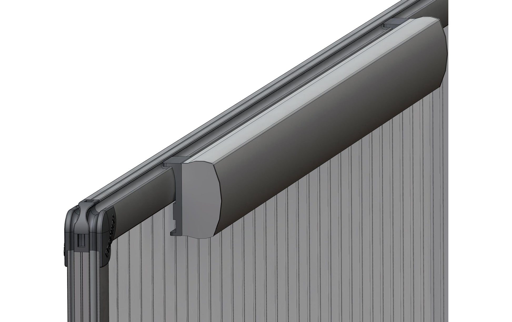 Franken Magnetischer Flipchart-Blockhalter – 5,5 × 70 cm, silber
