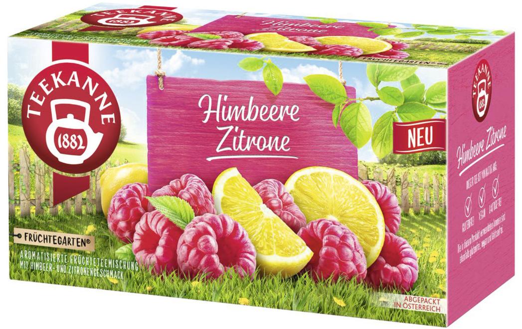 Teekanne Früchtetee Himbeer & Zitrone – Teebeutel 20 Beutel