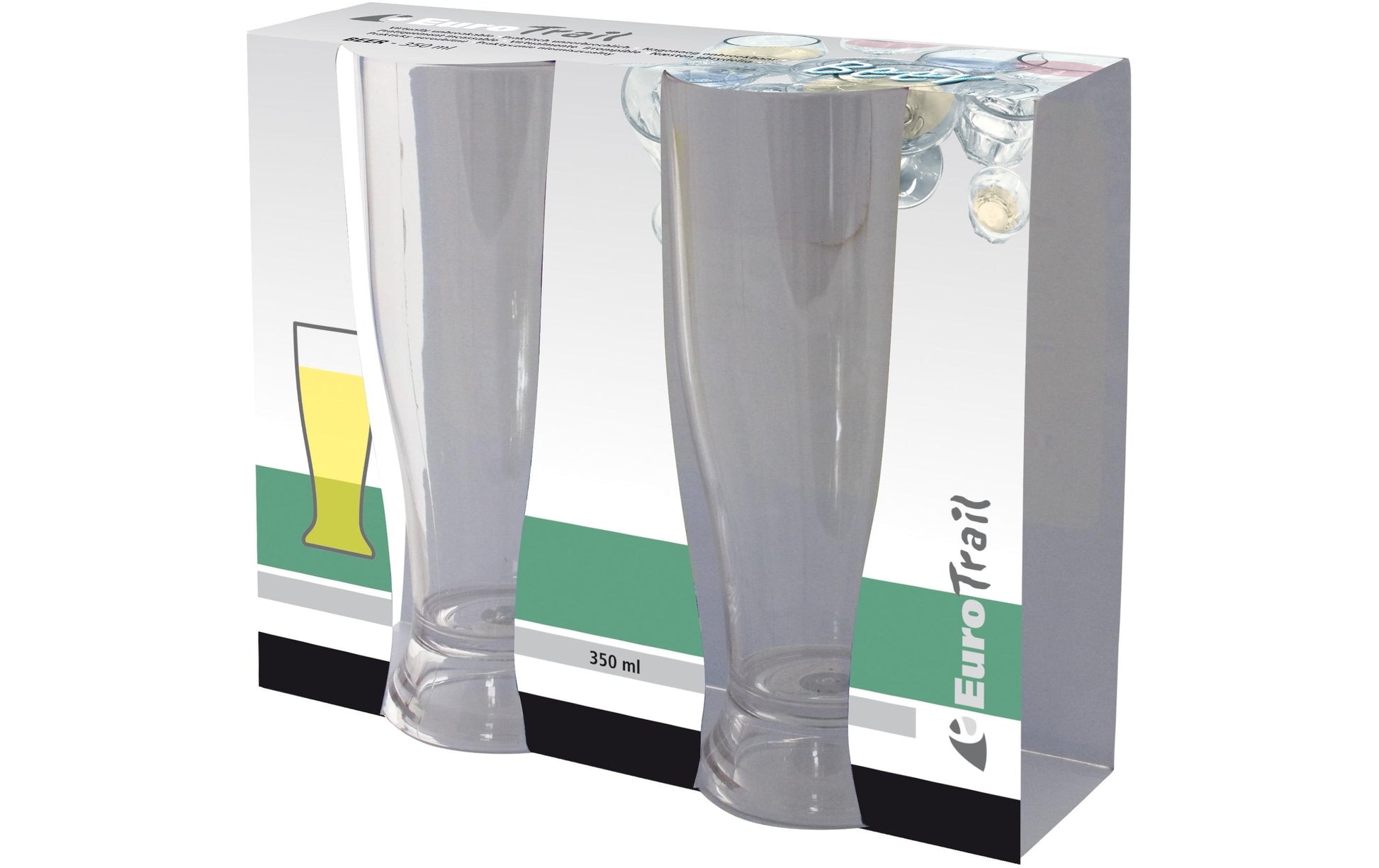 Eurotrail Bierglas – 350 ml, Kunststoff (PC), Anthrazit, spülmaschinenfest