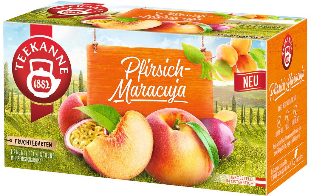 Teekanne Früchtetee Pfirsich & Maracuja – Teebeutel 20 Beutel
