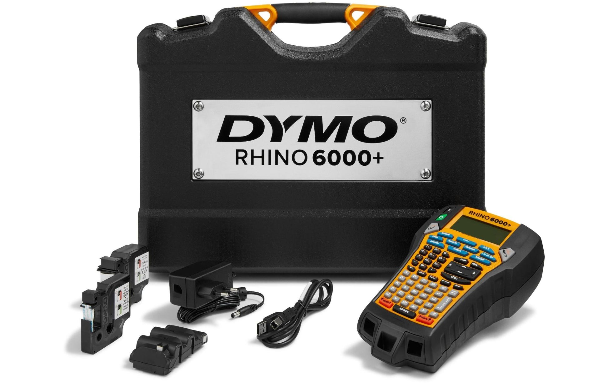 DYMO Rhino 6000+ – Beschriftungsgerät für Rhino-Etiketten 6–24 mm, Auto-Cutter, ABC-Tastatur