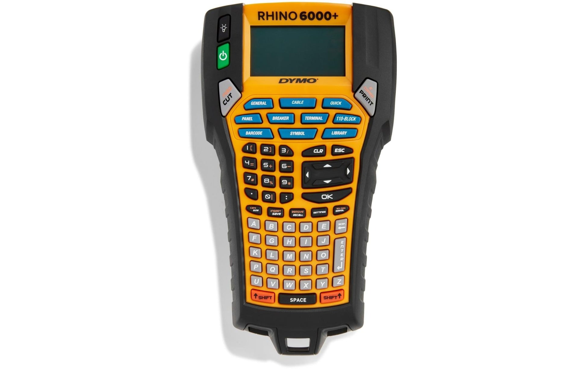 DYMO Rhino 6000+ – Beschriftungsgerät für Rhino-Etiketten 6–24 mm, Auto-Cutter, ABC-Tastatur