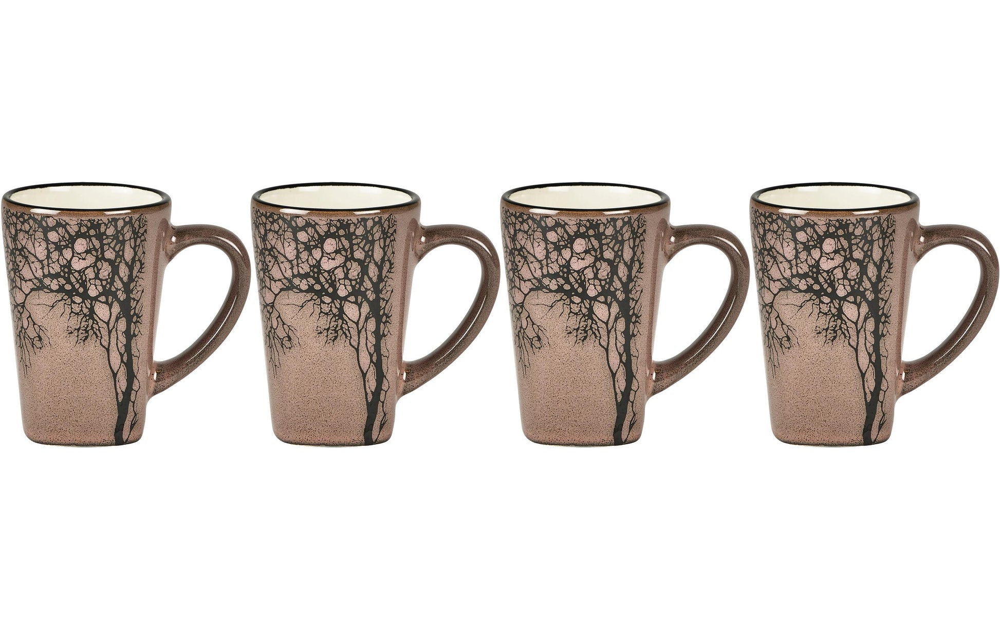 Villa Collection Espressotasse – 4er Set, 100 ml, Ø 5,5 cm, Keramik, Dunkelrosa, spülmaschinenfest