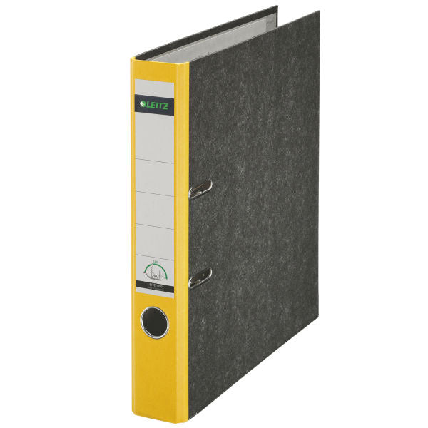 Leitz Wolkenmarmor Ordner – für A4 – Rückenbreite 5,2 cm – Gelb