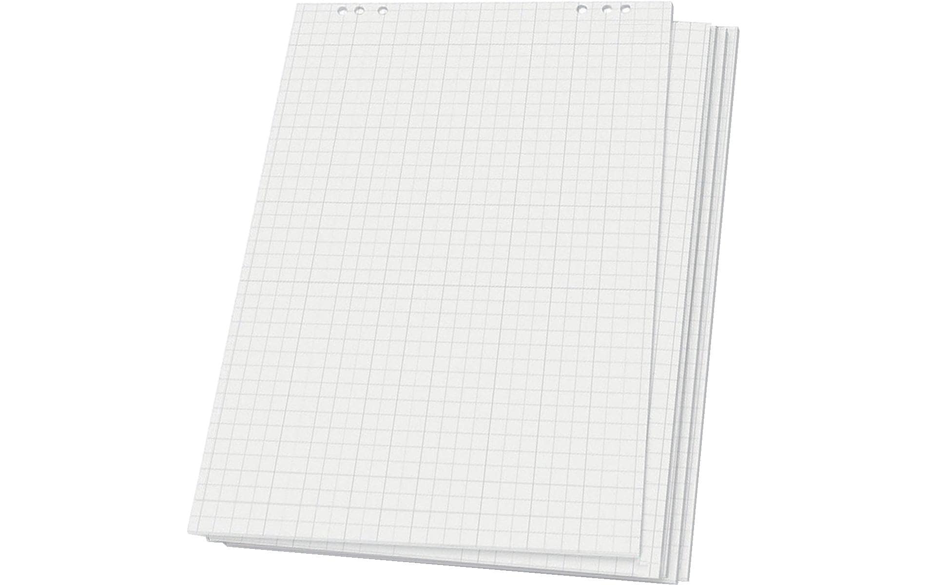 Franken Flipchart-Block F2130 – 68 × 98 cm, 20 Blatt/Block, 5 Blöcke, kariert, weiss, mit Lochung