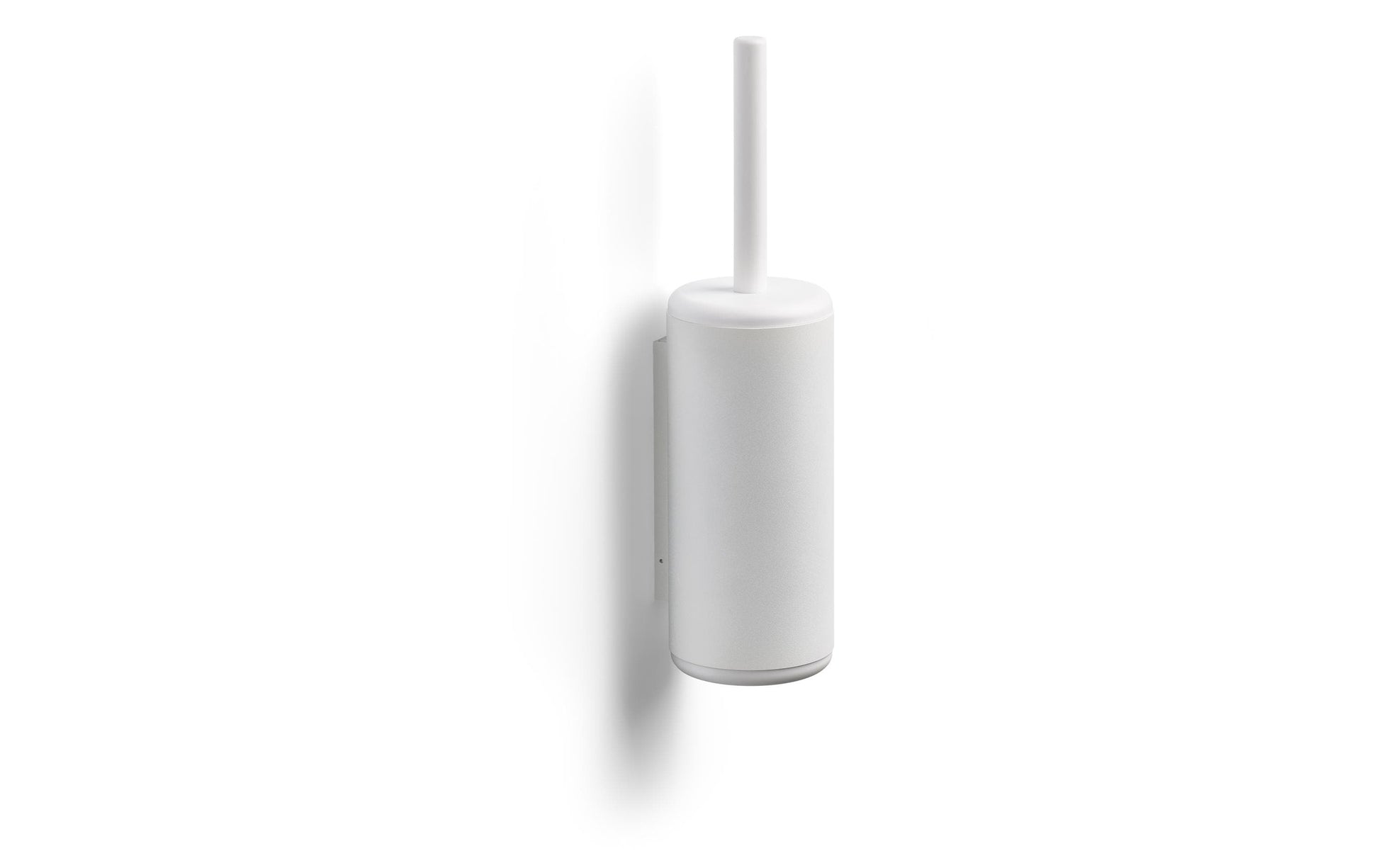 Zone Denmark Rim – WC-Bürstenset – Edelstahl, Weiss, Wandmontiert, H 38,2 cm, Ø 10 cm