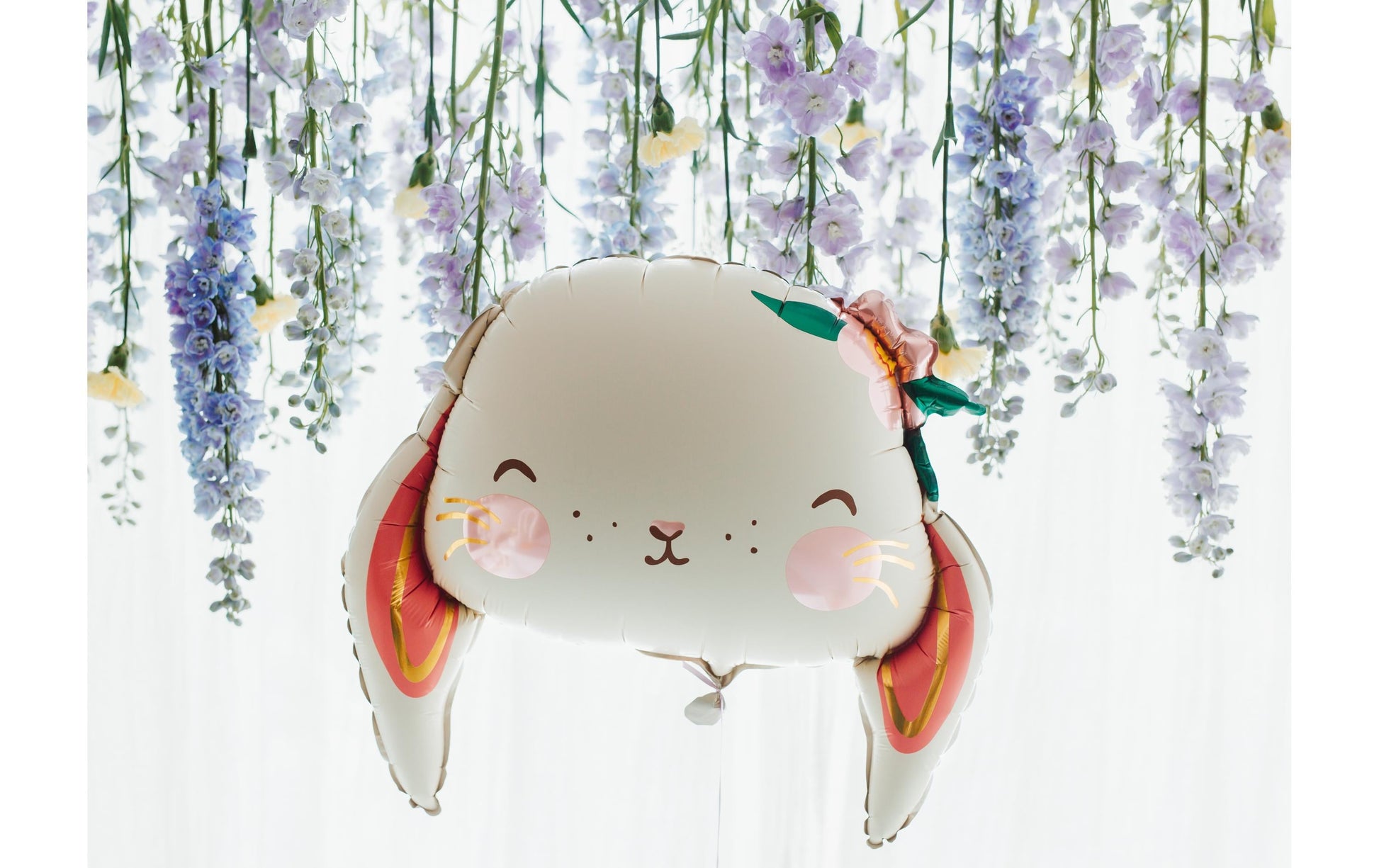 PartyDeco Folienballon – Hase – 65 × 55 cm – Folie, mehrfarbig