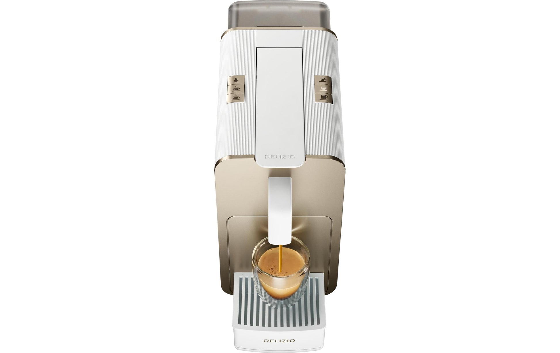 Delizio Viva elegante Champ Kapselmaschine – für Delizio-Kapseln, 19 bar, 0,8 l, Weiss
