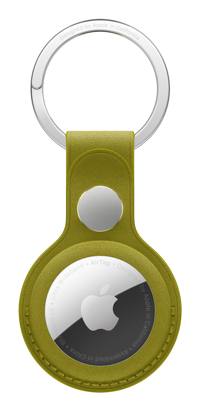 Apple AirTag-Schlüsselanhänger FineWoven für AirTag – Edelstahl, Gelb
