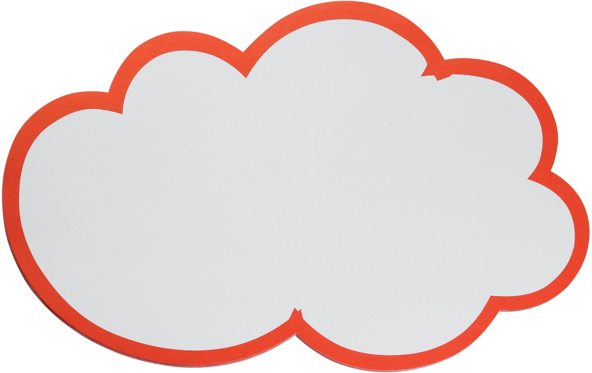 Franken UMZ W Moderationskarten Wolke – 42 × 25 cm, weiss/rot, 20 Stk.