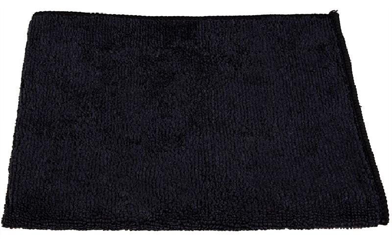 Edi Baur Mikrofasertuch – Schwarz – 40 × 40 cm – Polyester – 5er-Set