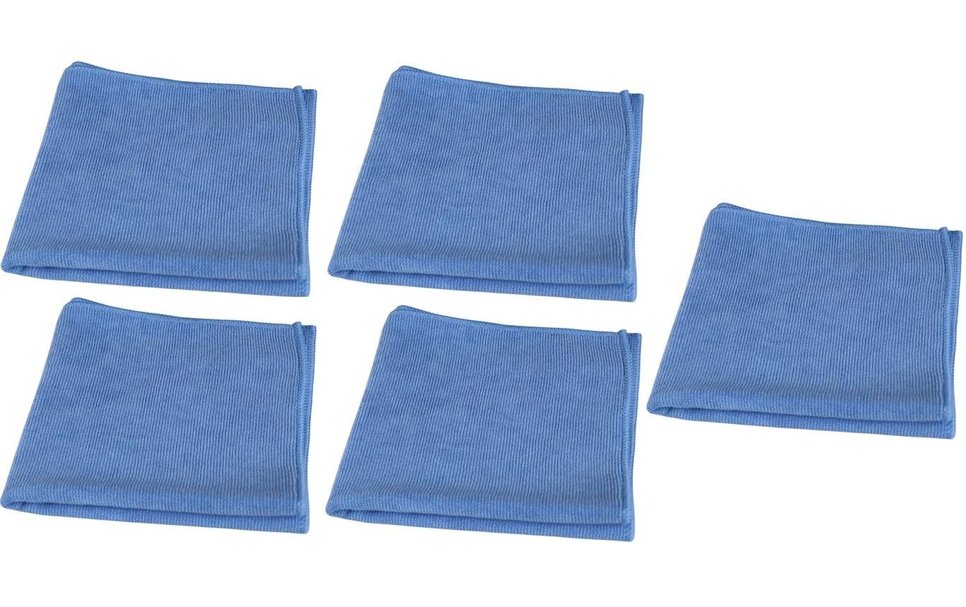 Edi Baur Mikrofasertuch – Blau – 40 × 40 cm – Polyester – 5er-Set