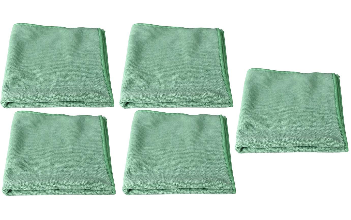 Edi Baur Mikrofasertuch – Grün – 40 × 40 cm – Polyester – 5er-Set