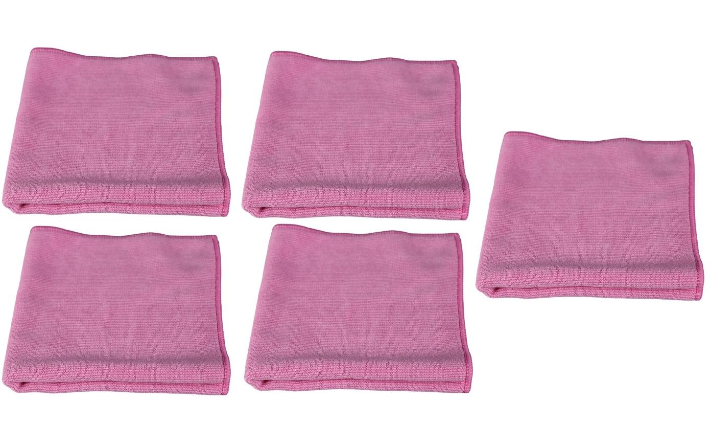Edi Baur Mikrofasertuch Long Life – Rot – 40 × 40 cm – Polyester – 5er-Set