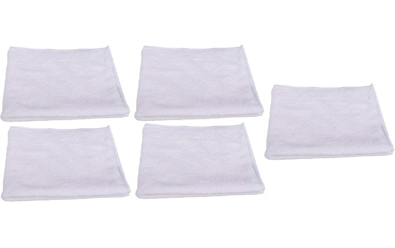 Edi Baur Mikrofasertuch – Weiss – 40 × 40 cm – Polyester – 5er-Set