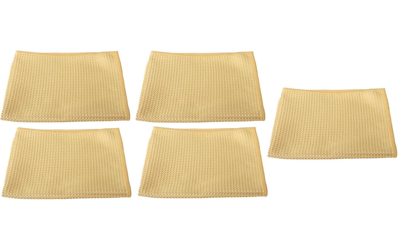 Edi Baur Mikrofasertuch – Gelb – 40 × 40 cm – 5er-Set