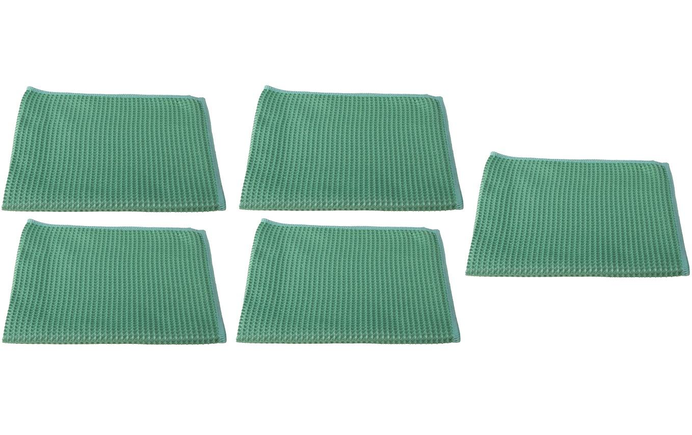 Edi Baur Mikrofasertuch – Grün – 40 × 40 cm – 5er-Set