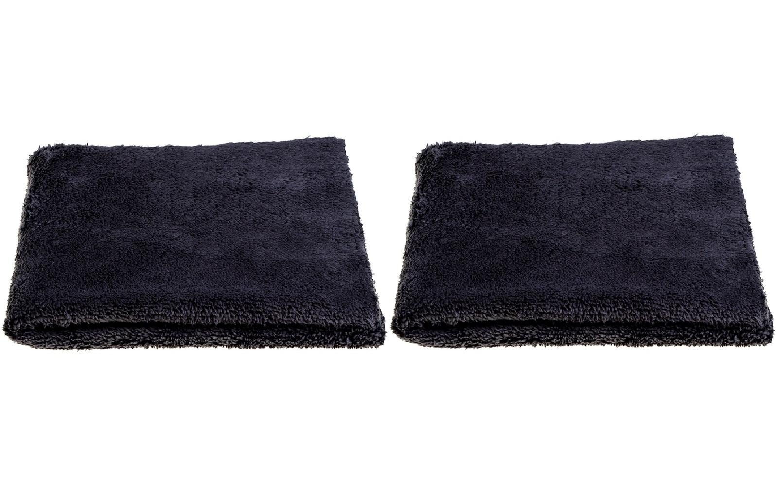 Edi Baur Mikrofasertuch Hydrofil – Schwarz – 40 × 40 cm – 2er-Set