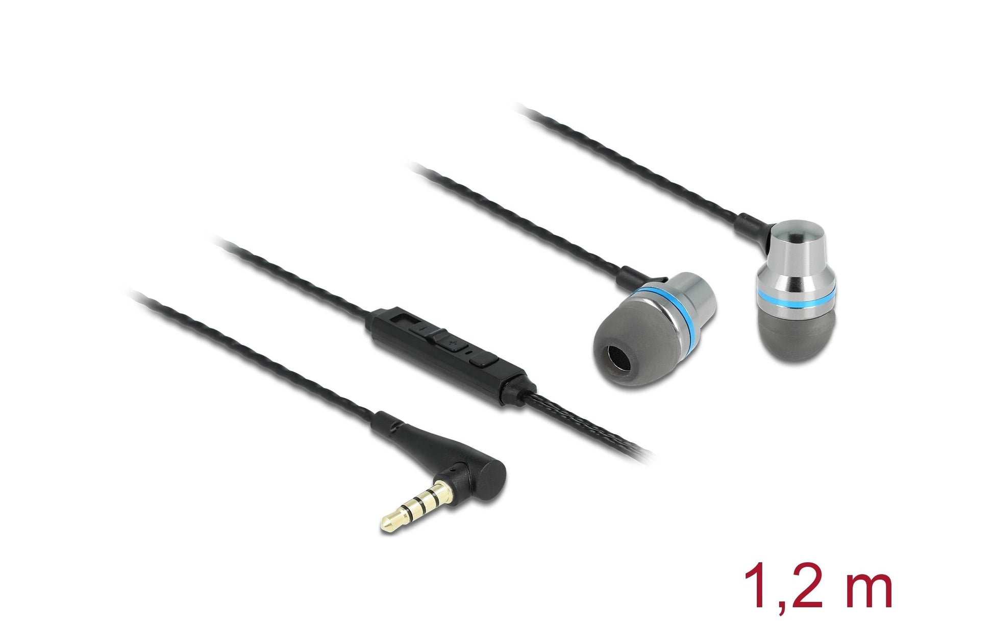 DeLOCK Travel Kit 1 Sound Edition In-Ear Headset – 3,5 mm Klinke, Grau