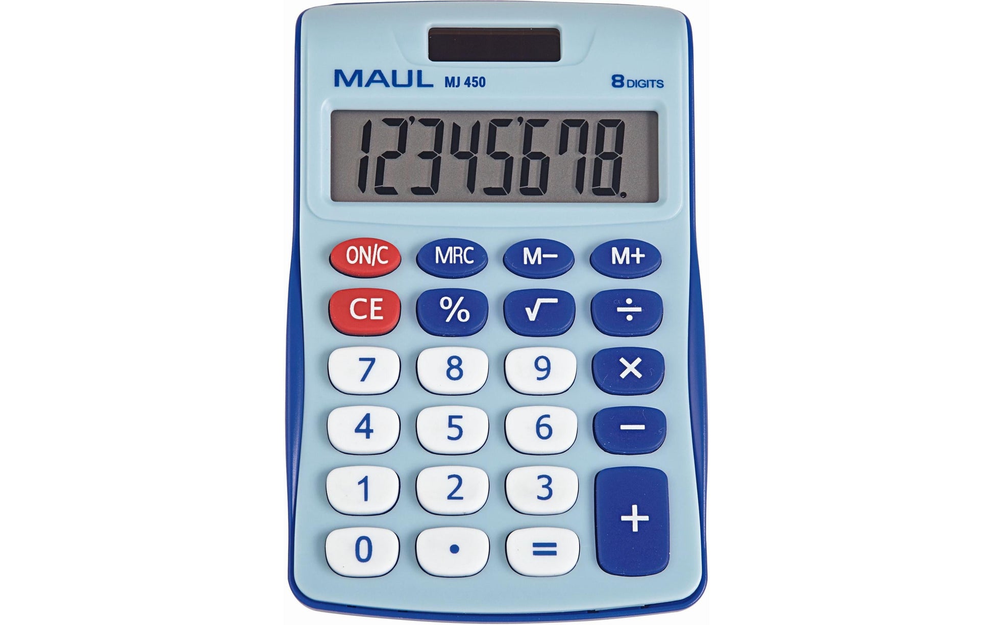 MAUL Taschenrechner MJ450 Junior – 8-stellig – Batteriebetrieb – Blau