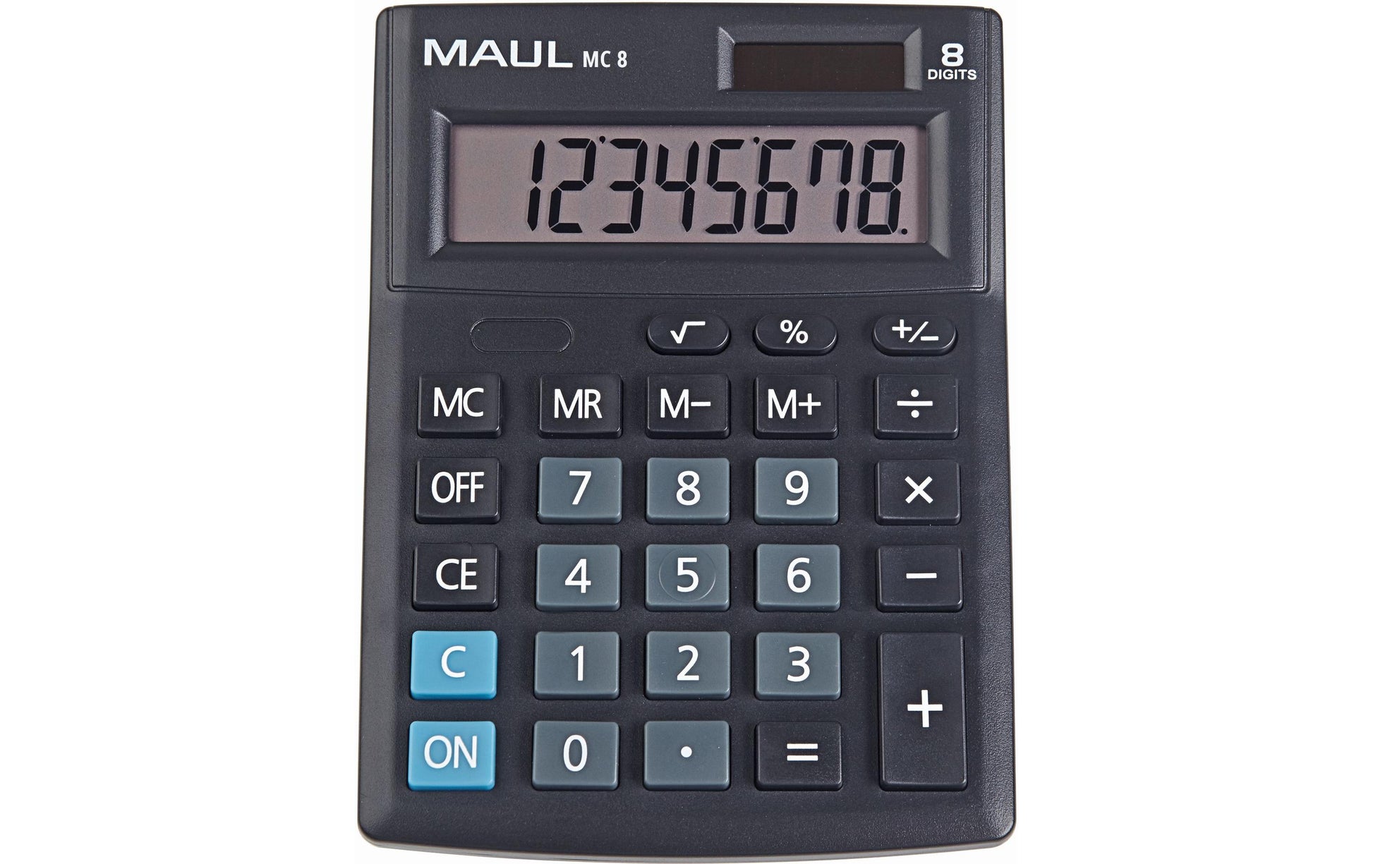 Maul Taschenrechner MC8 – 8-stellig – Solar/Batterie – Schwarz