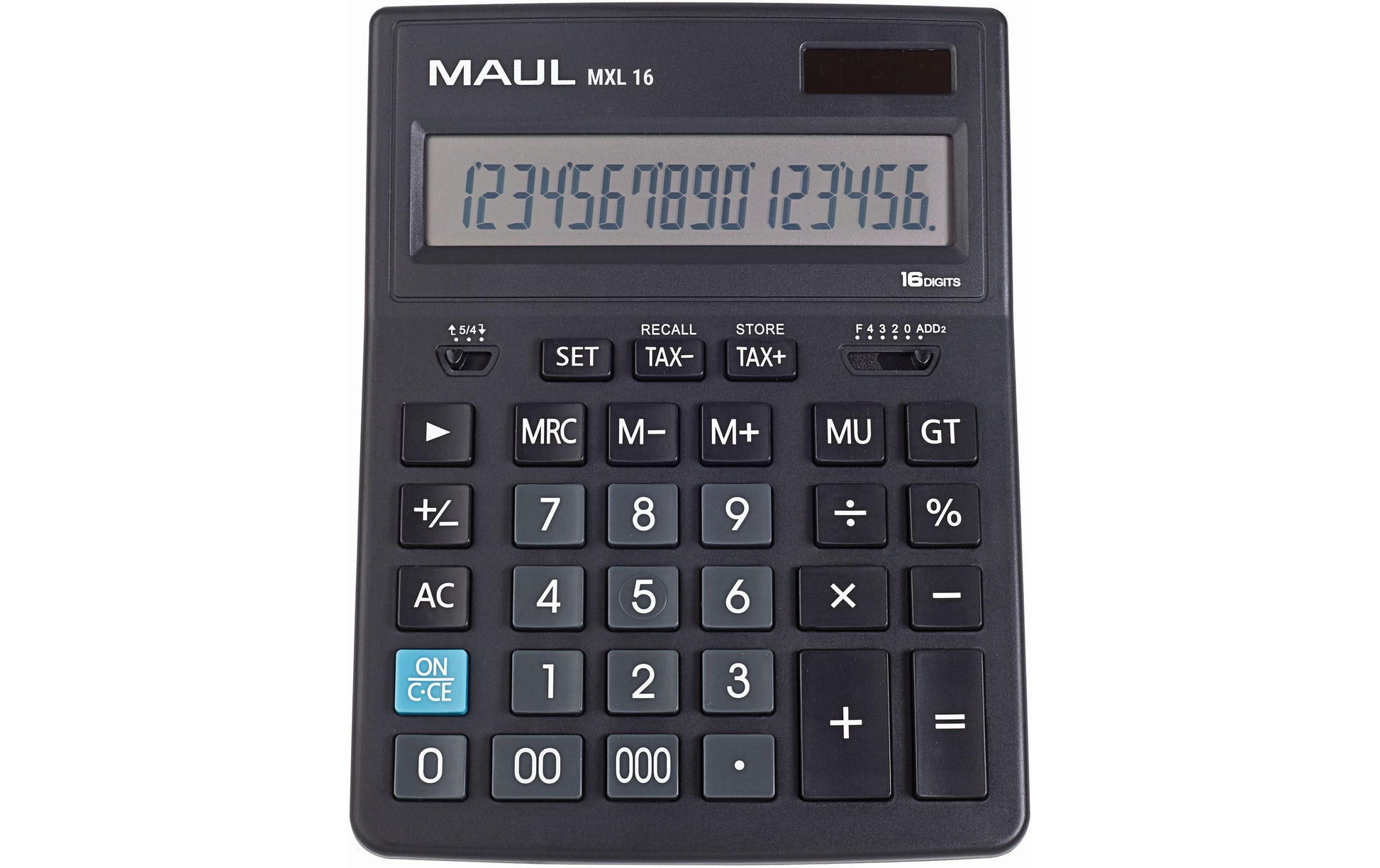 MAUL Tischrechner MXL 16 – 16-stellig, Schwarz