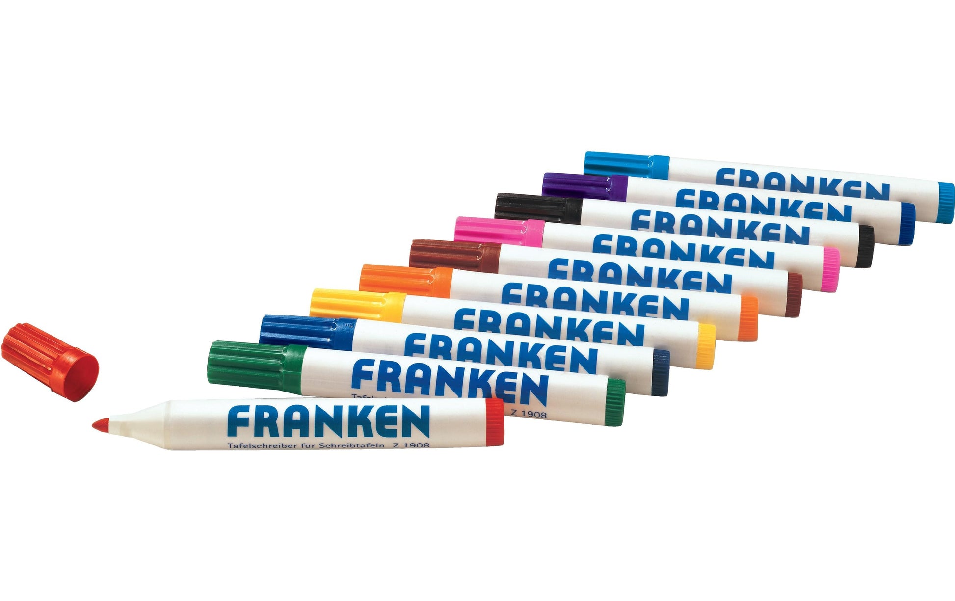 Franken Z1901 Whiteboard-Marker – 2–6 mm, sortiert, 10 Stk., nachfüllbar, geruchlos – für Whiteboards