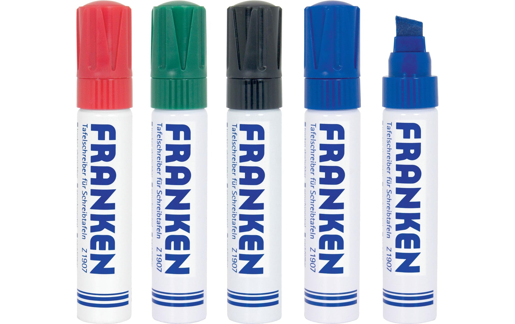 Franken Whiteboard-Marker – 4 Farben, 4 Stück, trocken abwischbar, nachfüllbar – für Whiteboards